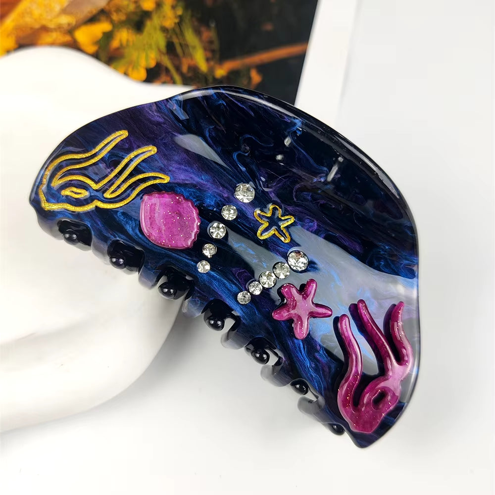 OCEAN INSPIRED ACETATE HAIR CLIPS - STUDIO JO STORE