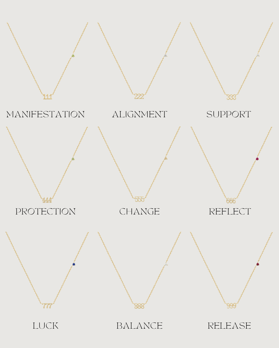 ANGEL NUMBER 999 CHOKER NECKLACE - RELEASE - GOLD - STUDIO JO STORE  