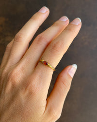 Thumbnail for Red Zirconia Ring Gold - STUDIO JO STORE  