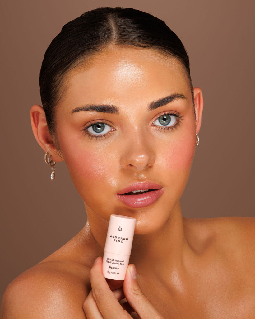 AVOCADO ZINC - SPF 50 NATURAL LIP & CHEEK TINT BERRY - STUDIO JO STORE  