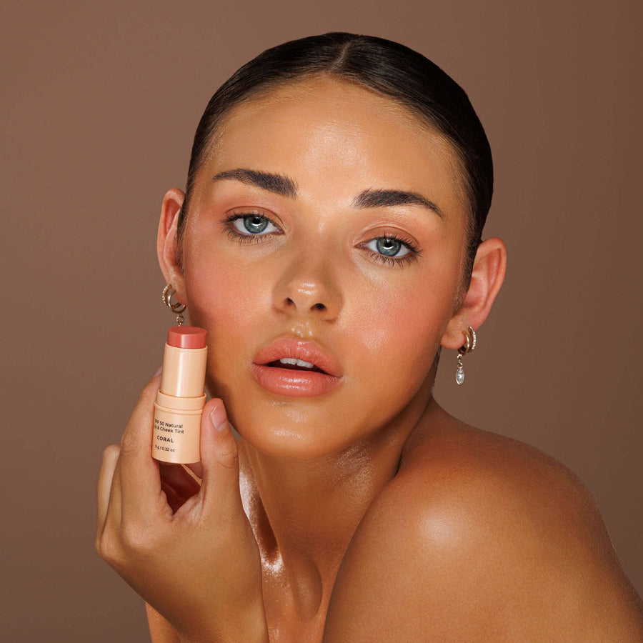 Avocado Zinc - SPF 50 Natural Lip & Cheek Tint: Coral