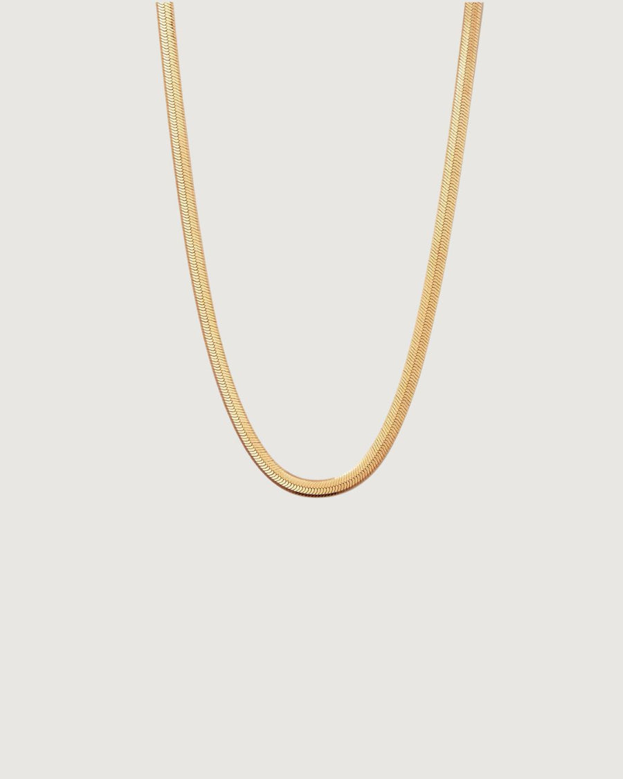 Solace Bold Snake Chain Necklace – 18k Gold