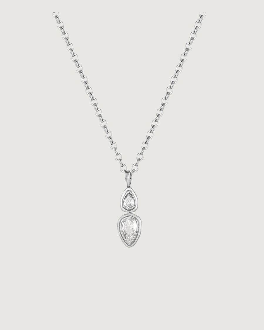 TEARDROP NECKLACE SILVER - STUDIO JO STORE  