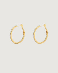 Thumbnail for MOISSANITE HOOP EARRINGS 18K GOLD - STUDIO JO STORE  