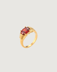 Thumbnail for RUBY RED VINTAGE RING 18K GOLD PVD - STUDIO JO STORE  