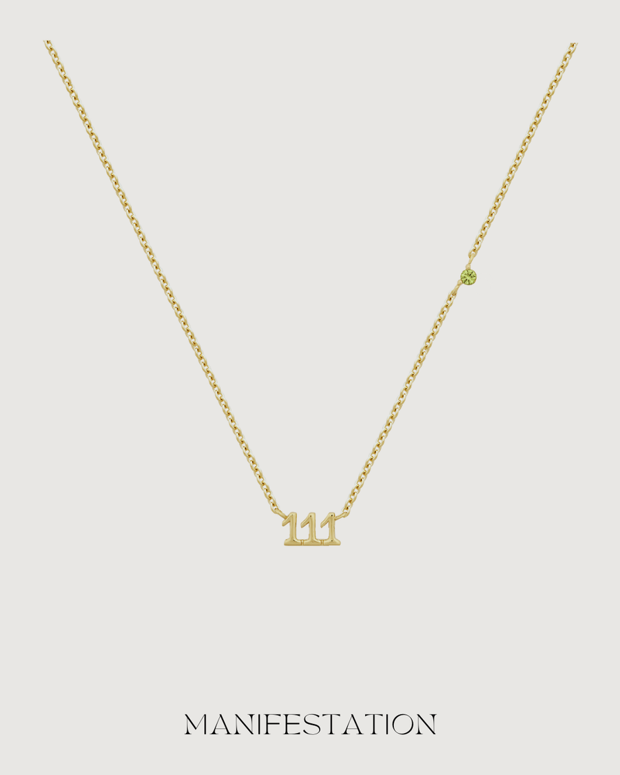 ANGEL NUMBER 111 CHOKER NECKLACE - MANIFESTATION - 18K GOLD - STUDIO JO STORE  