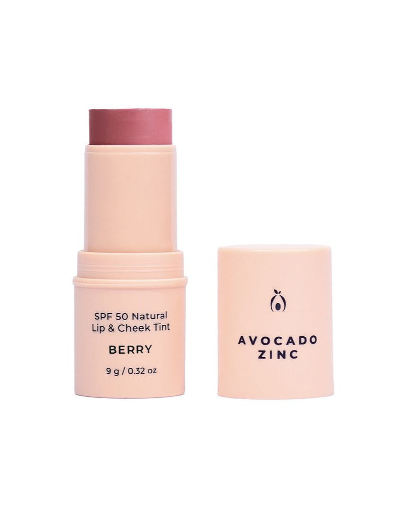 AVOCADO ZINC - SPF 50 NATURAL LIP & CHEEK TINT BERRY - STUDIO JO STORE  