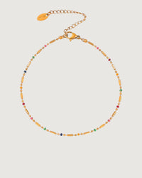 Thumbnail for Aurora Beaded Anklet – 18k Gold-Plated - STUDIO JO STORE  
