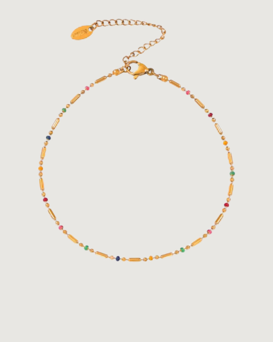 Aurora Beaded Anklet – 18k Gold-Plated - STUDIO JO STORE  