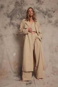 Thumbnail for PIPPA RIDLEY - MALVO PANT BEIGE PIN STRIPE - STUDIO JO STORE  