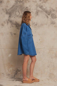 Thumbnail for PIPPA RIDLEY - BABY SION SHIRT INDIGO DENIM - STUDIO JO STORE  