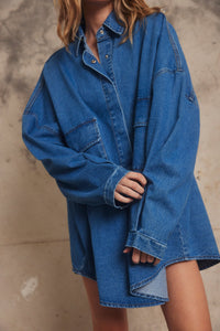 Thumbnail for PIPPA RIDLEY - BABY SION SHIRT INDIGO DENIM - STUDIO JO STORE  