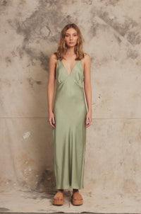 Thumbnail for PIPPA ALESSI DRESS SAGE GREEN