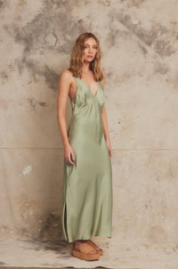 Thumbnail for PIPPA ALESSI DRESS SAGE GREEN