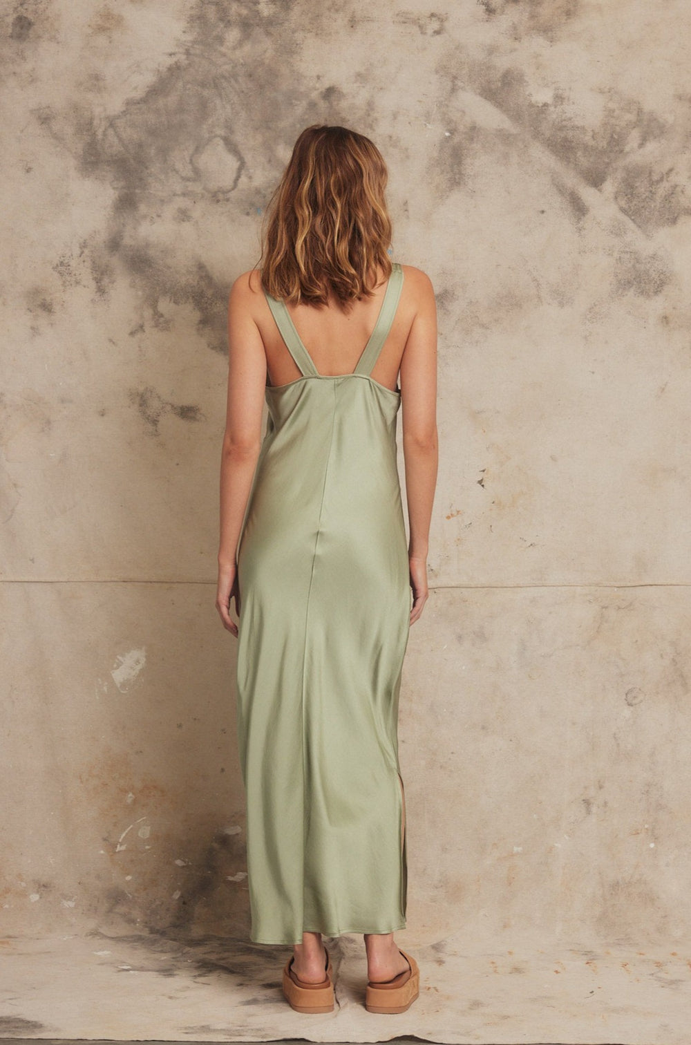 PIPPA RIDLEY - ALESSI DRESS SAGE GREEN - STUDIO JO STORE  