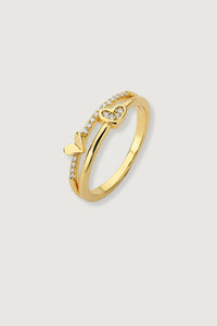 Thumbnail for TWO HEARTS RING GOLD - STUDIO JO STORE  