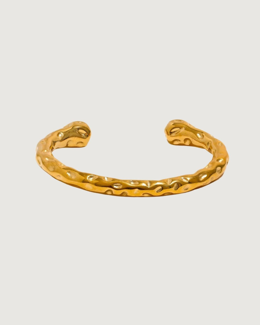 GOLD TEXTURED CUFF BRACELET - STUDIO JO STORE  