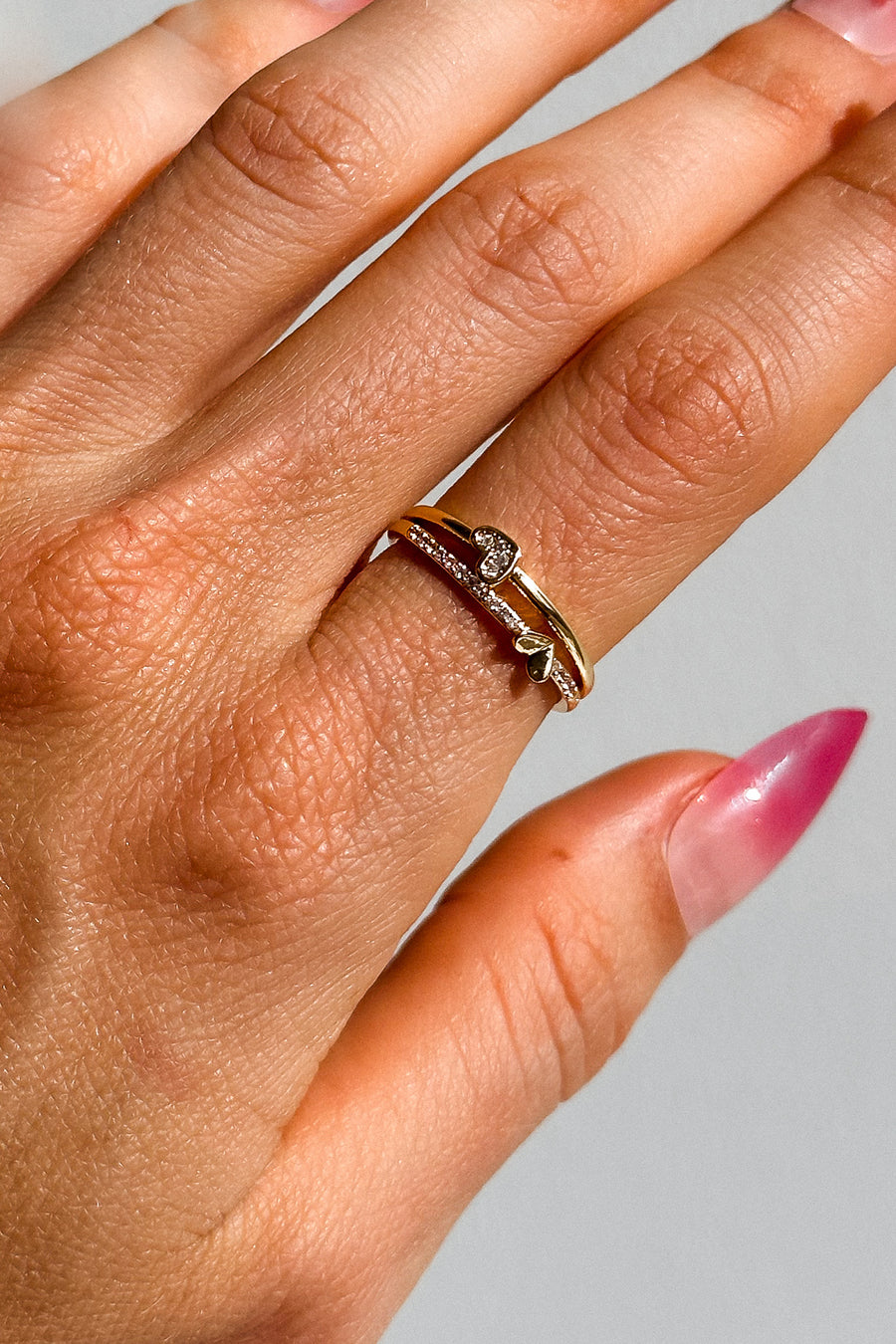 TWO HEARTS RING GOLD - STUDIO JO STORE  