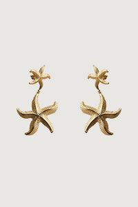 Thumbnail for GOLD STUD STARFISH DROP EARRINGS