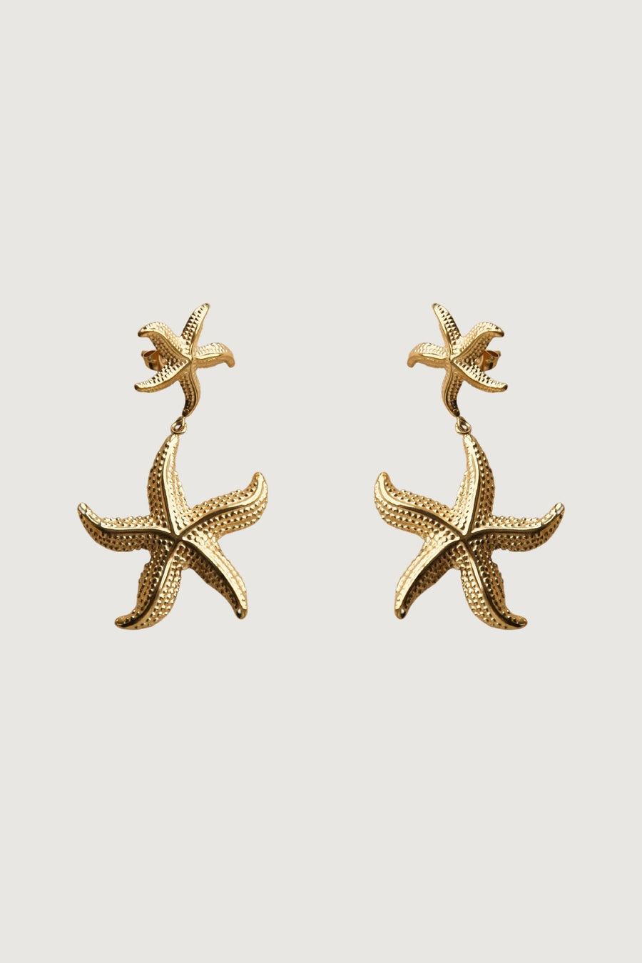 GOLD STUD STARFISH DROP EARRINGS - STUDIO JO STORE  