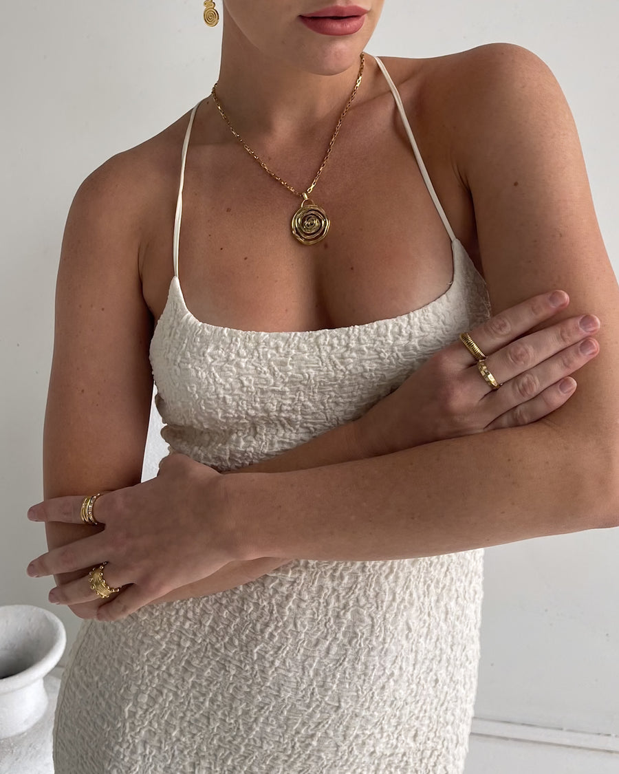 COILED STRECH SLINKY RING 18K GOLD - STUDIO JO STORE  