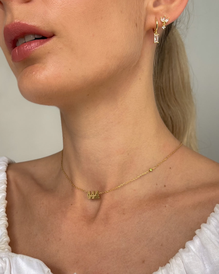 ANGEL NUMBER 444 CHOKER NECKLACE - PROTECTION - GOLD - STUDIO JO STORE  