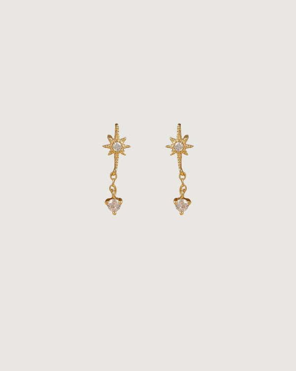GOLD STAR & HEART DROP STUD EARRINGS - STUDIO JO STORE  