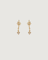 Thumbnail for GOLD STAR & HEART DROP STUD EARRINGS - STUDIO JO STORE  
