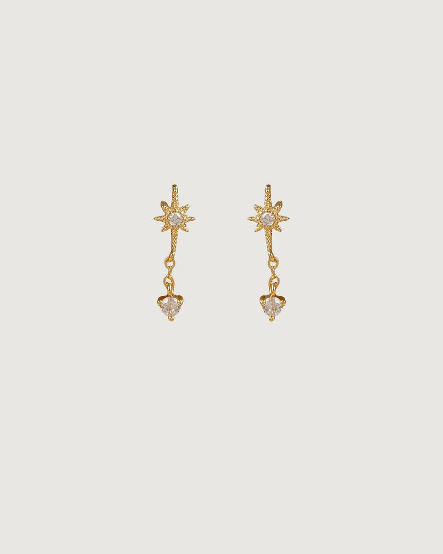 GOLD STAR & HEART DROP STUD EARRINGS - STUDIO JO STORE  