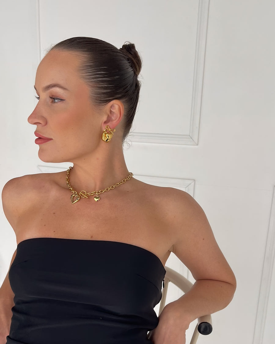 MALONE STUD EARRINGS 18K GOLD - STUDIO JO STORE  