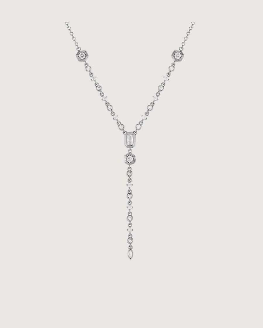 CELESTIAL DROP NECKLACE SILVER - STUDIO JO STORE  