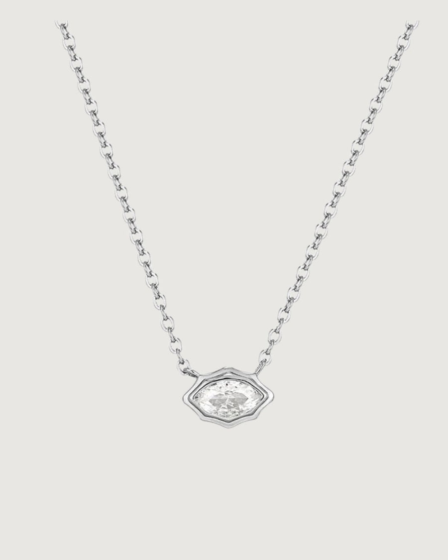 CHAKRA DIAMOND NECKLACE SILVER - STUDIO JO STORE  