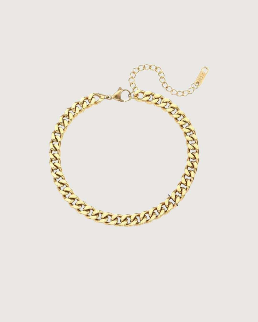 MINIMALIST CUBAN CHAIN BRACELET 18K GOLD PVD - STUDIO JO STORE  