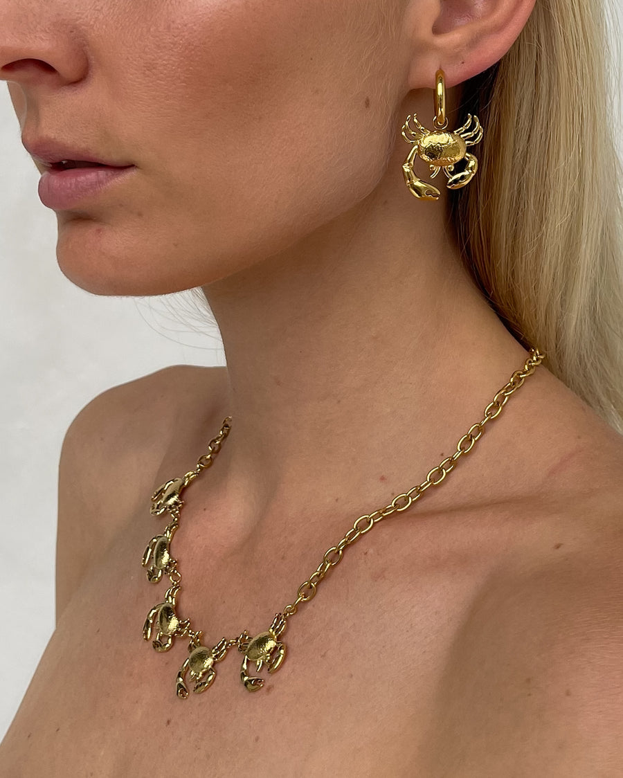 CRAB CHARM NECKLACE 18K GOLD - STUDIO JO STORE  