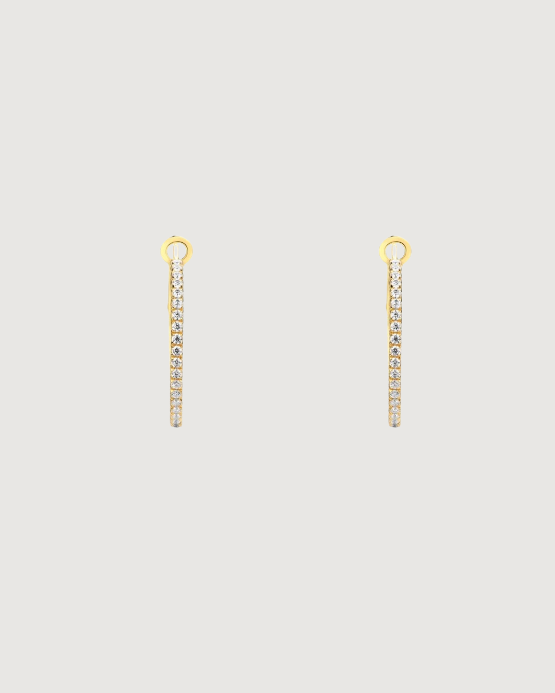 MOISSANITE HOOP EARRINGS 18K GOLD - STUDIO JO STORE  