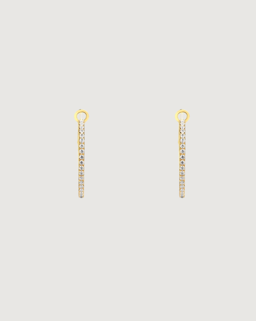 MOISSANITE HOOP EARRINGS 18K GOLD - STUDIO JO STORE  
