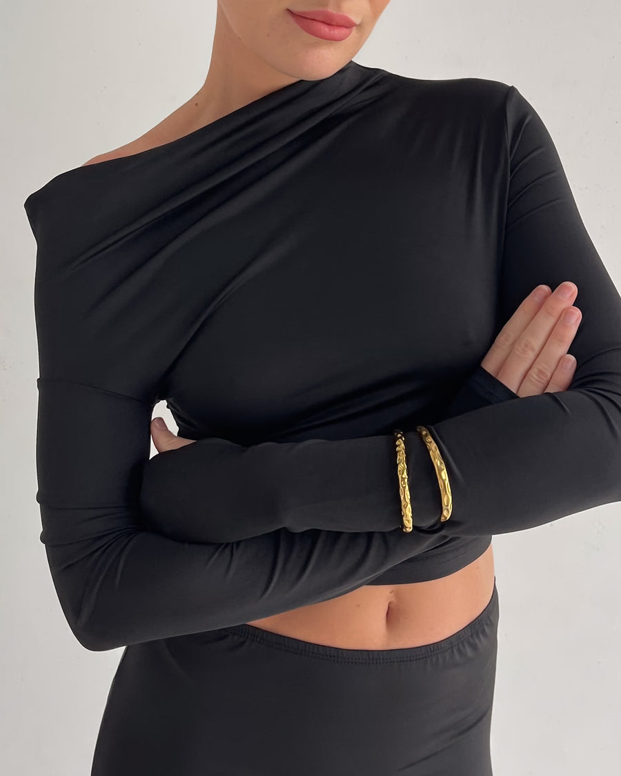 BLAIR TEXTURED CUFF BRACELET GOLD - STUDIO JO STORE  