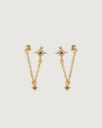 Thumbnail for GOLD STAR CHAIN DROP STUD EARRINGS - STUDIO JO STORE  