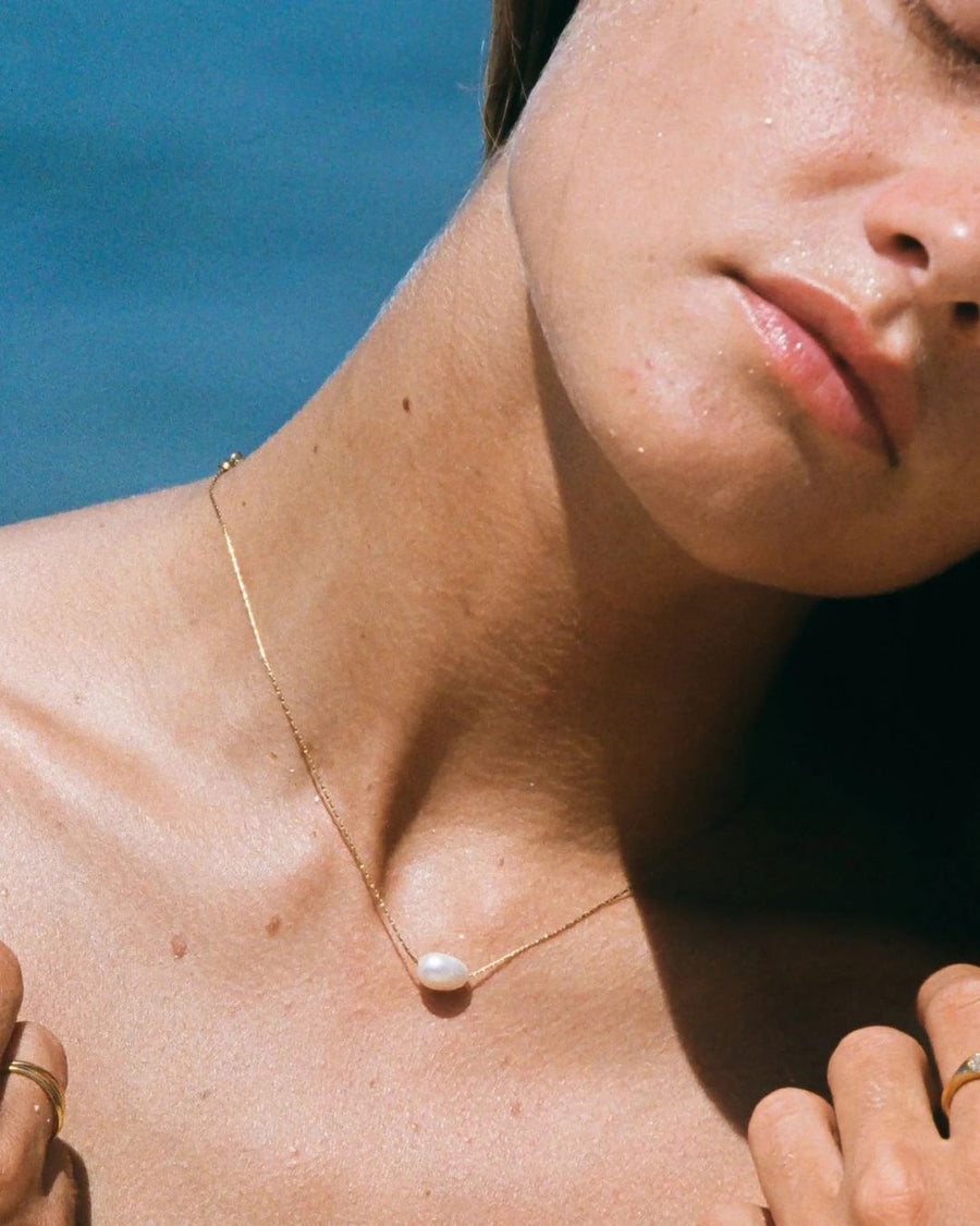 Freshwater Pearl Choker Necklace 18K Gold - STUDIO JO STORE  