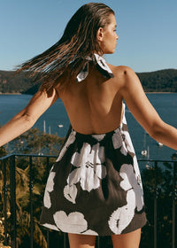 Thumbnail for PIPPA RIDLEY CATALINA RIYAH DRESS BLOOM CHARCOAL - STUDIO JO STORE  