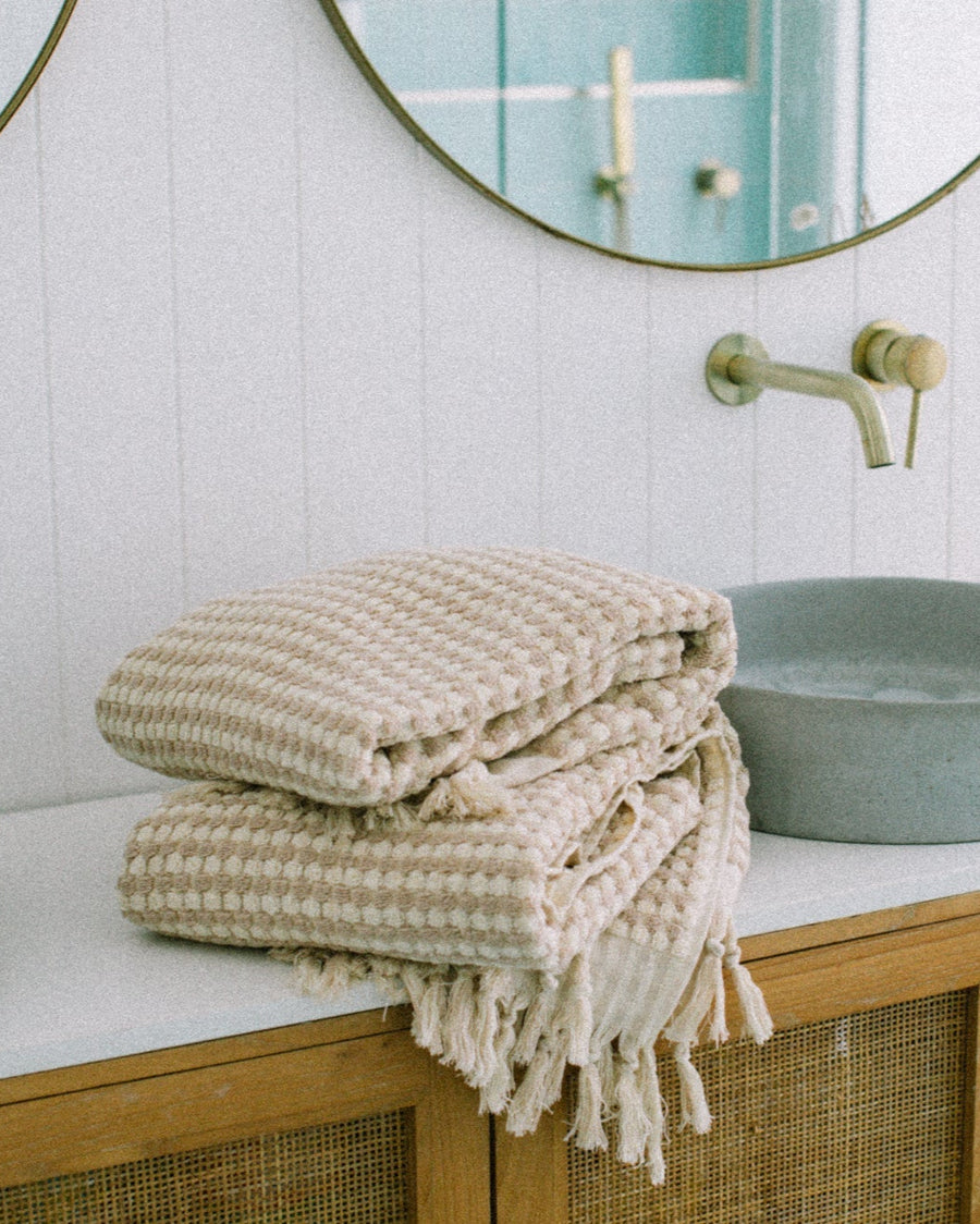MAYDE CRESCENT TOWEL - SAND - STUDIO JO STORE  