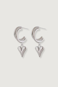 Thumbnail for CUPID HEART EARRINGS SILVER - STUDIO JO STORE  