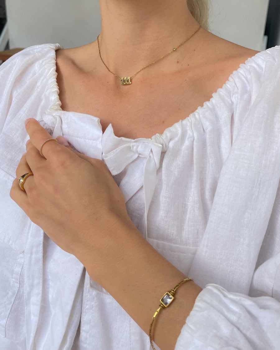 ANGEL NUMBER 111 CHOKER NECKLACE - MANIFESTATION - 18K GOLD - STUDIO JO STORE  