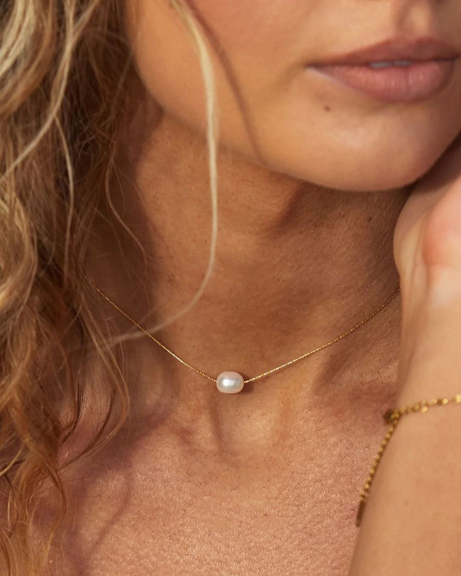 Freshwater Pearl Choker Necklace 18K Gold - STUDIO JO STORE  