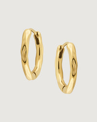 Thumbnail for ORGANIC HUGGIE HOOP EARRINGS 18K GOLD PVD - STUDIO JO STORE  