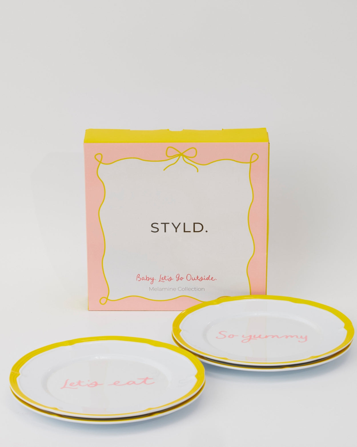 Baby, Let's Go Outside Melamine Plate Set - STUDIO JO STORE  