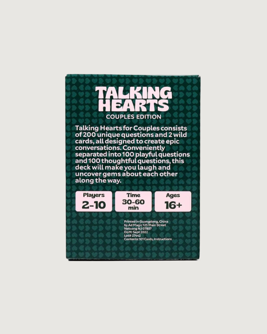 TALKING HEARTS COUPLES CONVERSATION CONNECTION CARD GAME - STUDIO JO STORE  