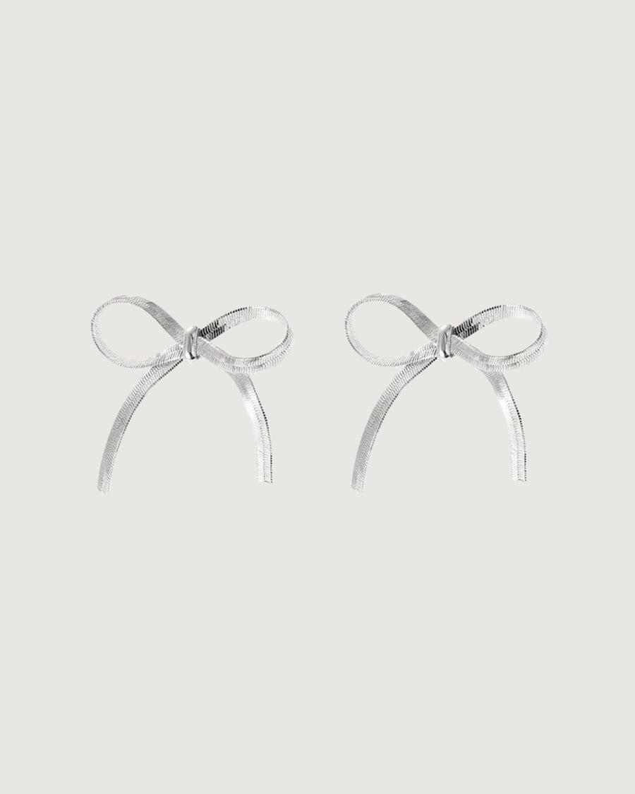 Lune Petite Bow Stud Earrings – Silver - STUDIO JO STORE  