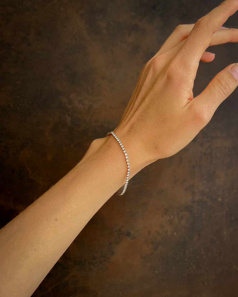 FINE TENNIS BRACELET 18K GOLD - STUDIO JO STORE  