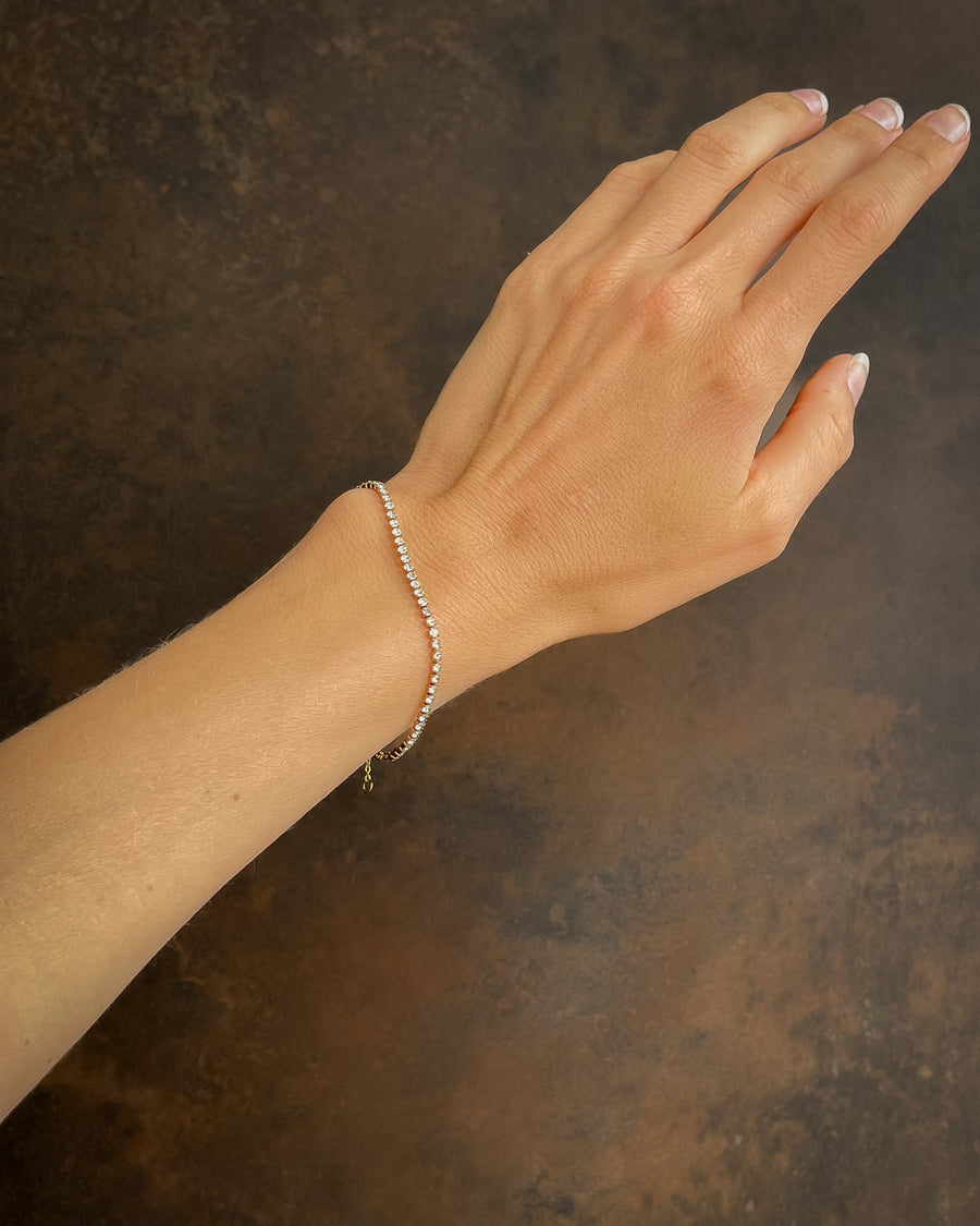 FINE TENNIS BRACELET 18K GOLD - STUDIO JO STORE  